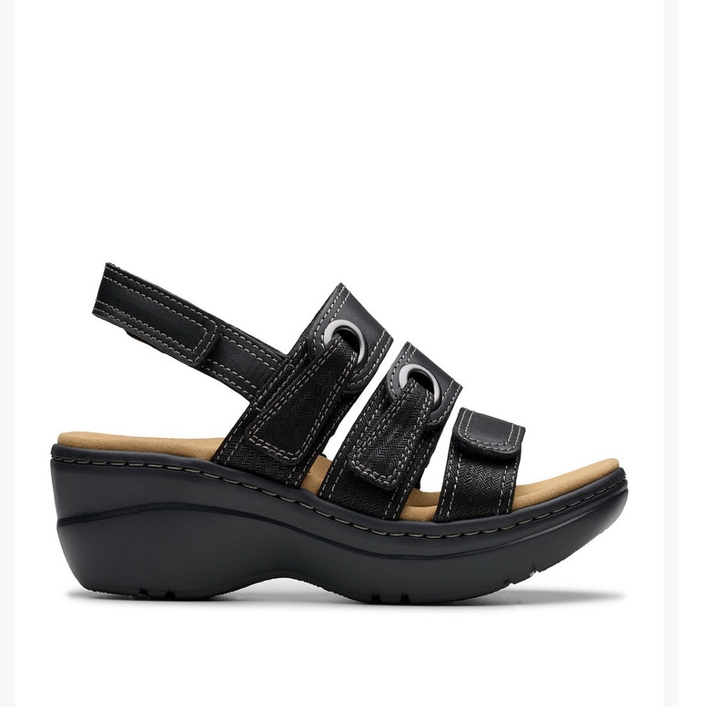 Women's Black Clarks Collection Sandals